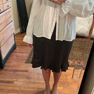 100% Silk Polka Dot Skirt